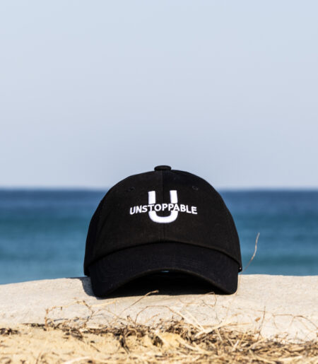U 시그니처 로고 볼캡 블랙화이트 (U signature logo ballcap)