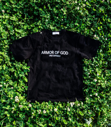 아머오브갓 반팔티 블랙화이트 (ARMOR OF GOD T-shirt)