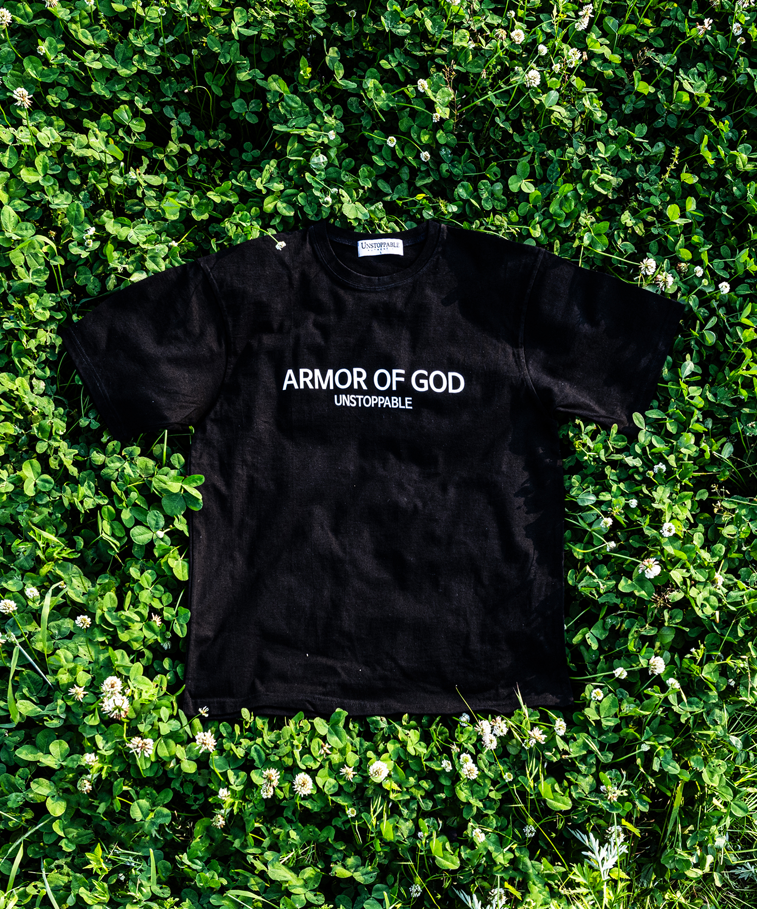 아머오브갓 반팔티 블랙화이트 (ARMOR OF GOD T-shirt)