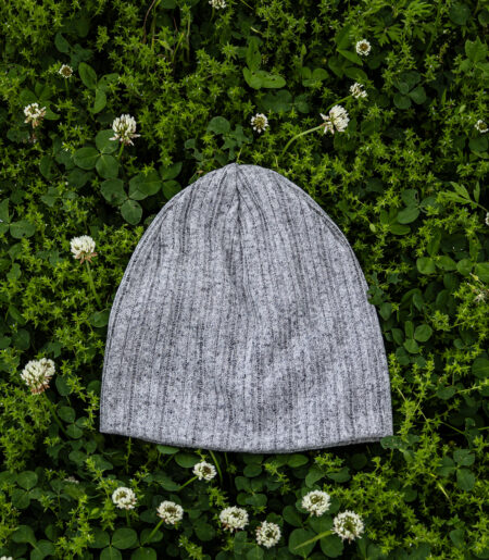 린넨 니트 골지 비니 멜란지 (linen knit beanie)