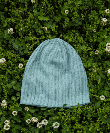 린넨 니트 골지 비니 민트 (linen knit beanie)