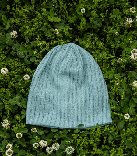린넨 니트 골지 비니 민트 (linen knit beanie)