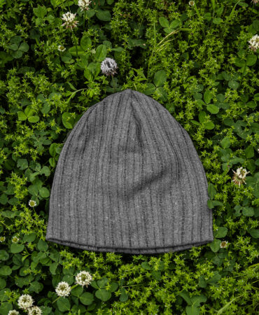 린넨 니트 골지 비니 코코아 (linen knit beanie)