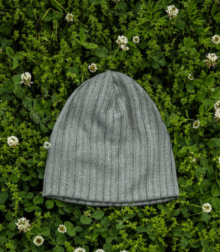 린넨 니트 골지 비니 인디모카 (linen knit beanie)