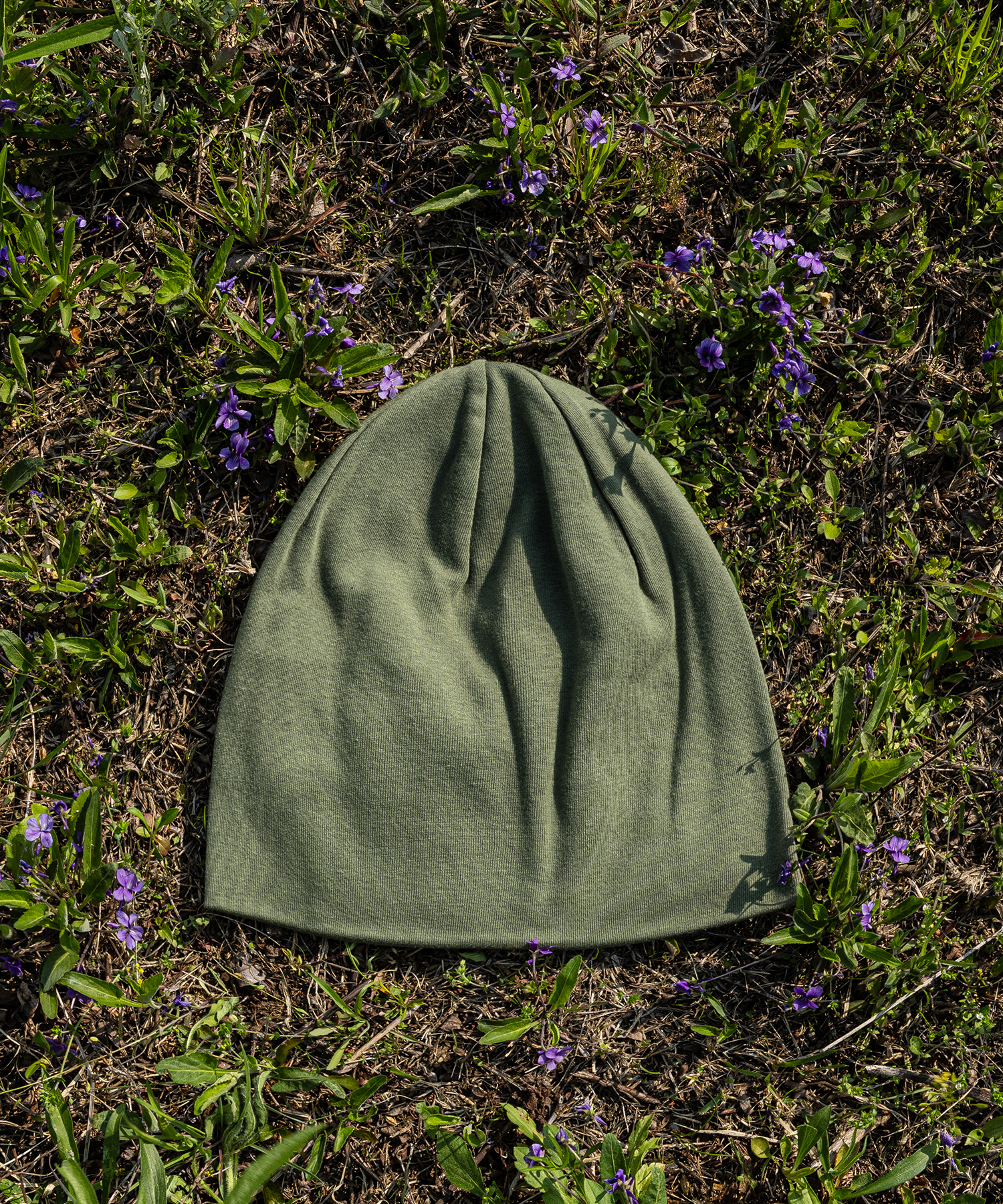 순면 코튼 면비니 카키 (cotton beanie)