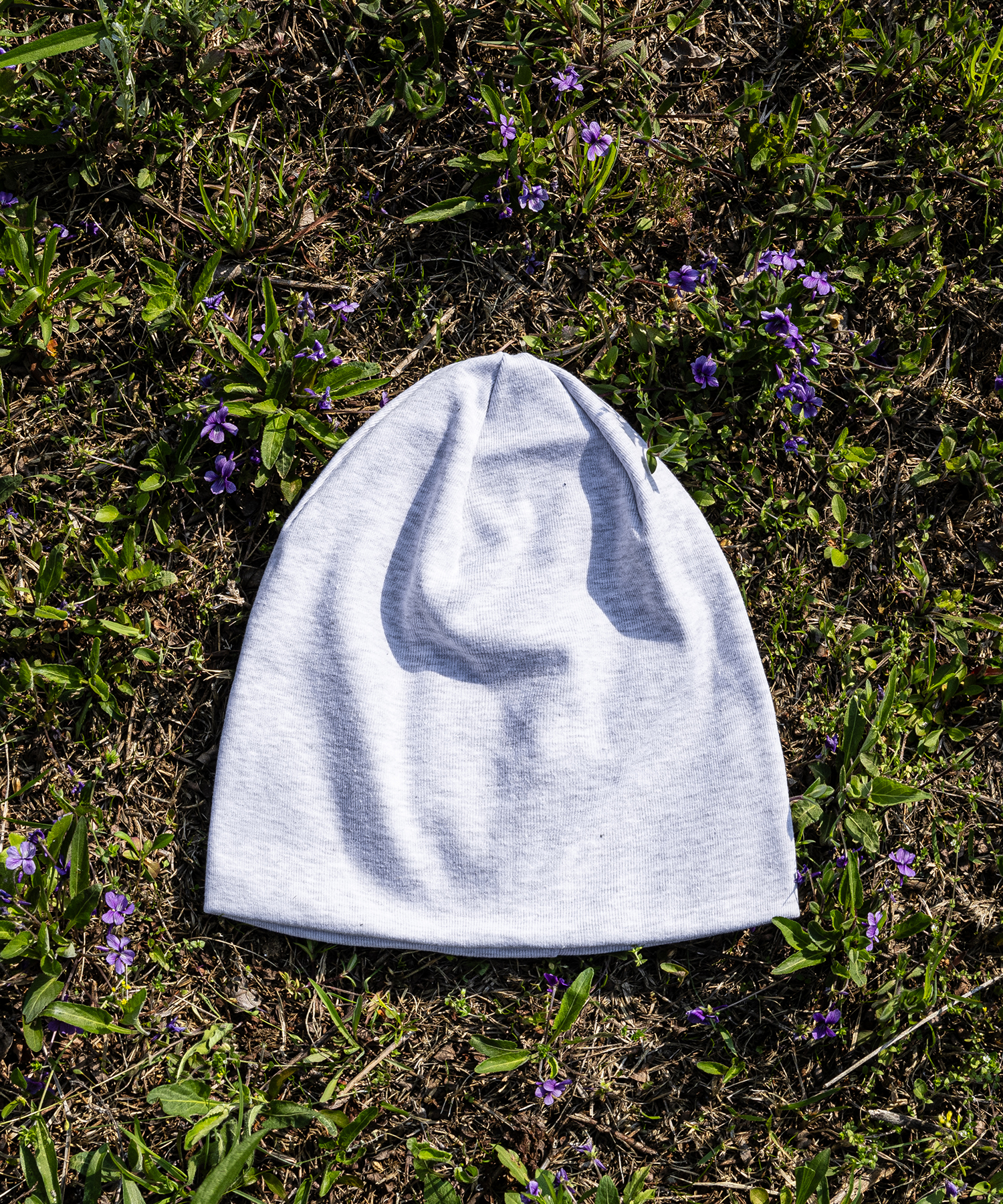 순면 코튼 면비니 화이트멜란지 (cotton beanie)