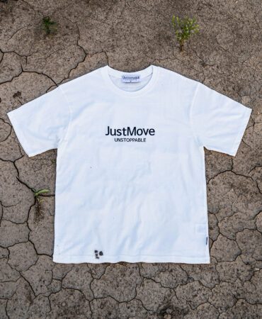 저스트무브 반팔티 화이트블랙 (JUST MOVE T-shirt)