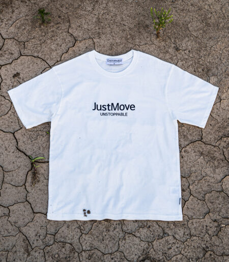 저스트무브 반팔티 화이트블랙 (JUST MOVE T-shirt)