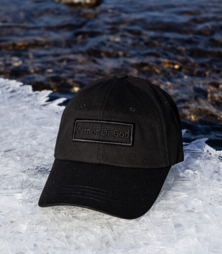 아머오브갓 박스로고 볼캡 올블랙 (ARMOR OF GOD box logo ballcap)