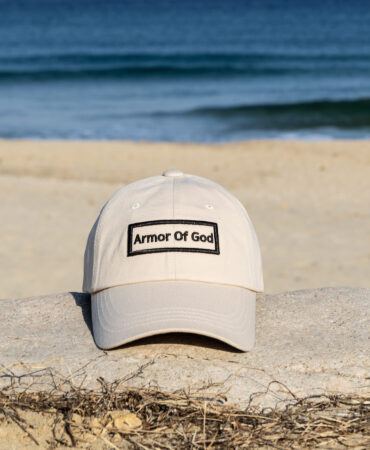 아머오브갓 박스로고 볼캡 베이지 (ARMOR OF GOD box logo ballcap)