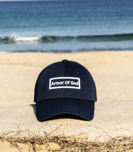 아머오브갓 박스로고 볼캡 네이비 (ARMOR OF GOD box logo ballcap)