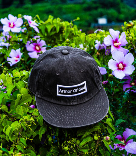 아머오브갓 박스로고 평챙 플랫캡 엣지차콜 (ARMOR OF GOD flat cap)