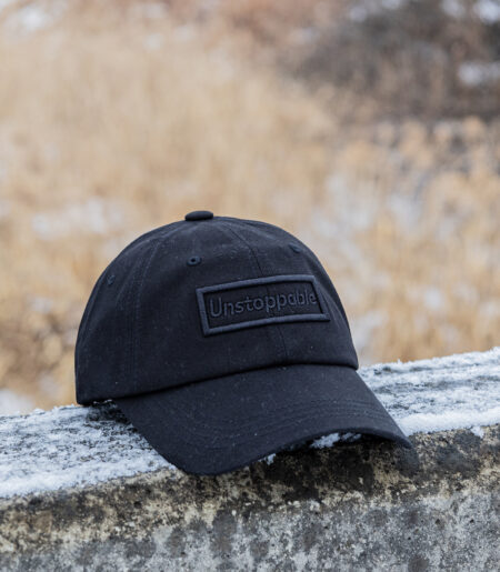 언스탑퍼블 박스로고 볼캡 올블랙 (UNSTOPPABLE box logo ballcap)