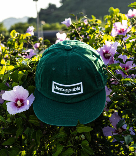 언스탑퍼블 박스로고 평챙 플랫캡 헌터그린 (UNSTOPPABLE box logo flat cap)