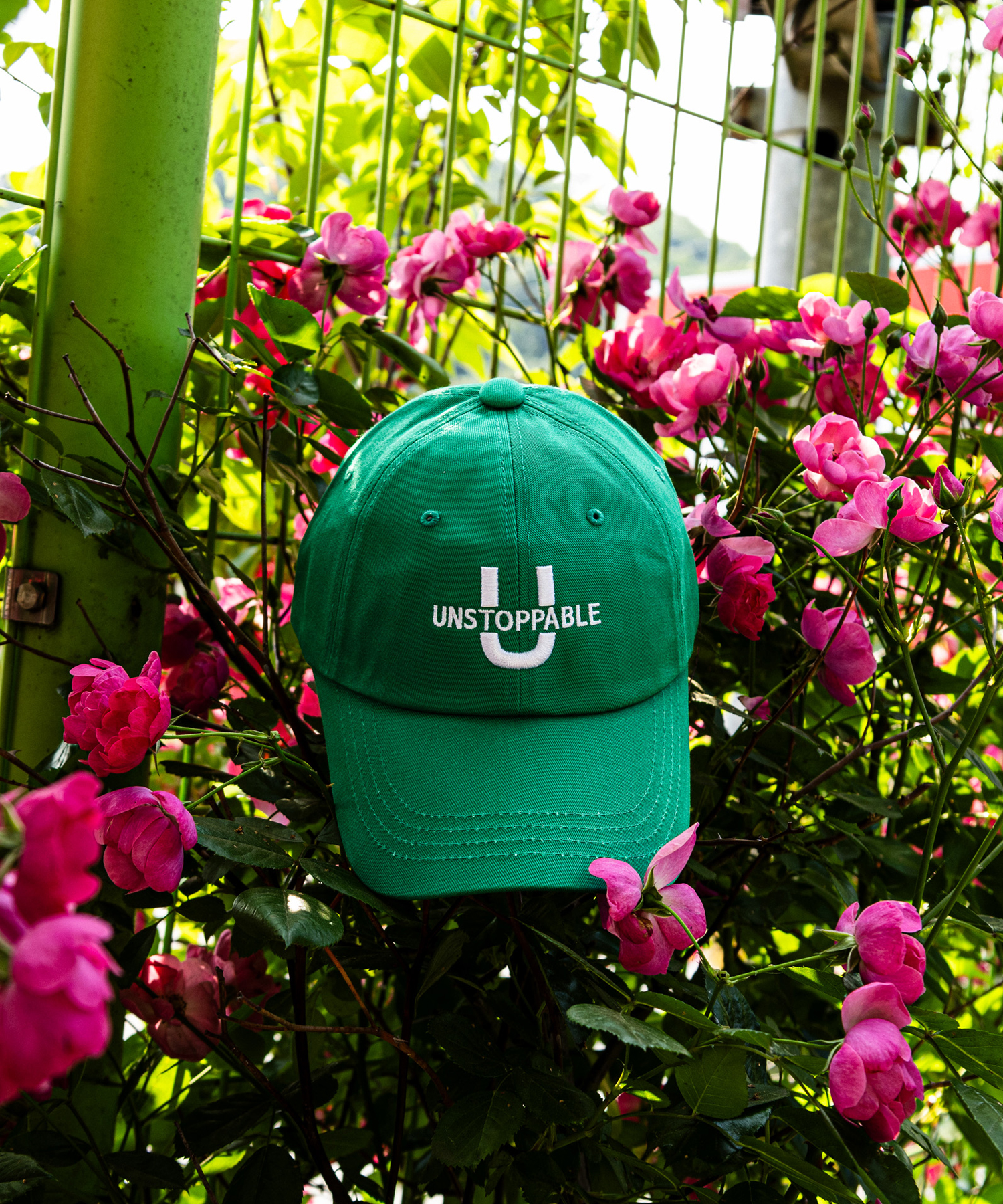 U 시그니처 로고 볼캡 그린 (U signature logo ballcap)