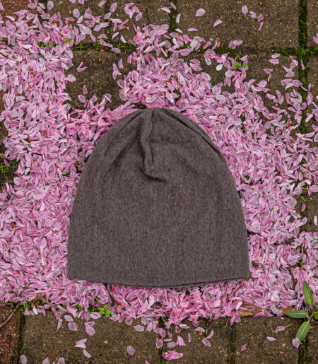얇은 니트 망사 비니 브라운 (thin knit mesh beanie)