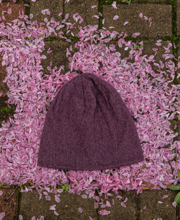 얇은 니트 망사 비니 와인 (thin knit mesh beanie)