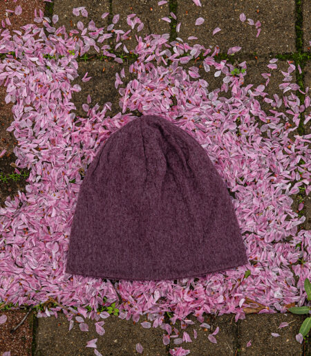 얇은 니트 망사 비니 와인 (thin knit mesh beanie)