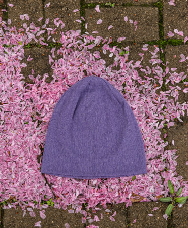 얇은 니트 망사 비니 라벤더 (thin knit mesh beanie)