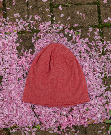 얇은 니트 망사 비니 오렌지 (thin knit mesh beanie)