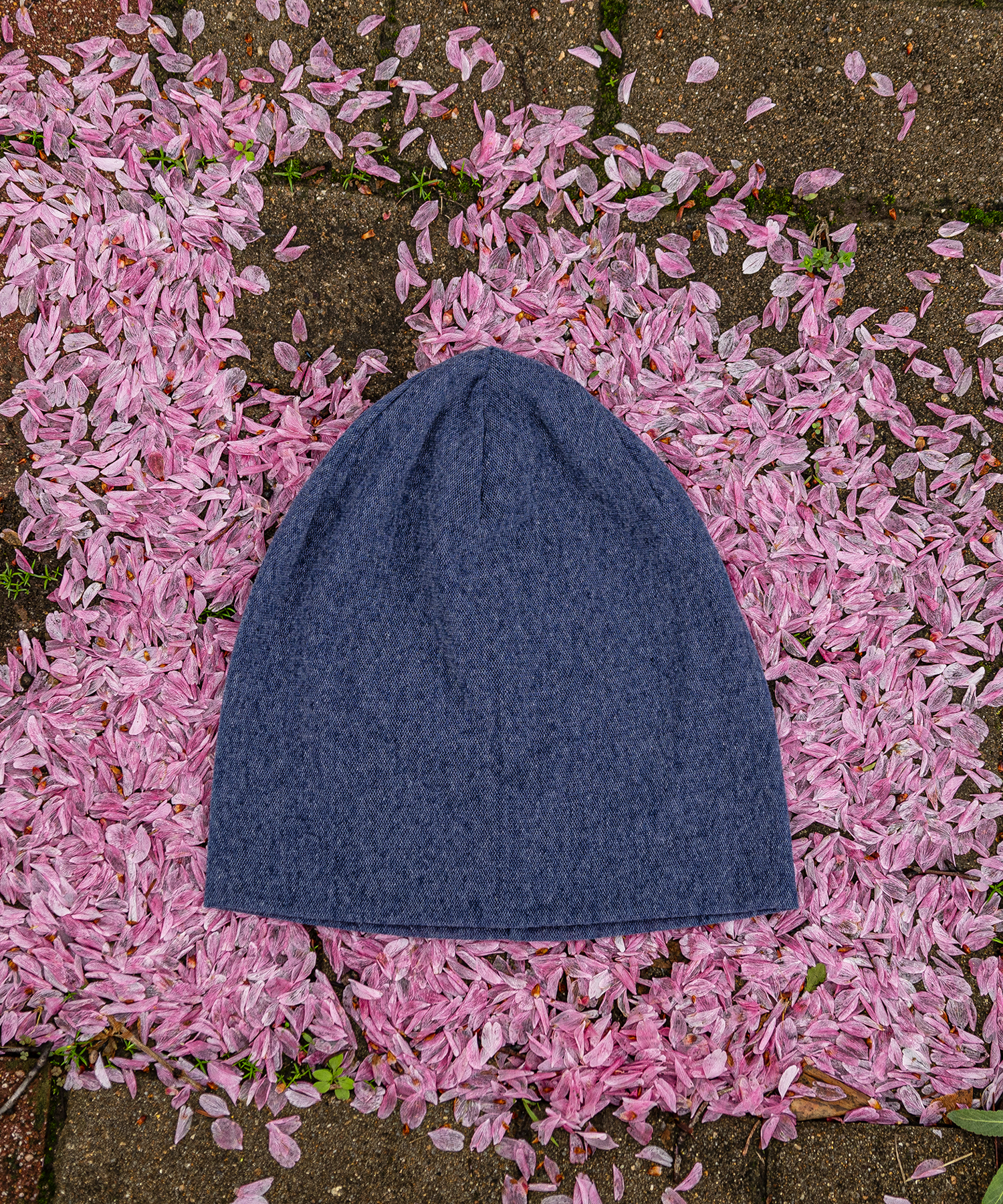 얇은 니트 망사 비니 블루 (thin knit mesh beanie)