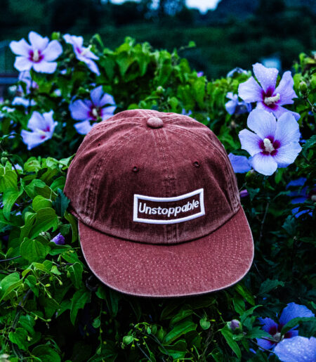언스탑퍼블 박스로고 플랫캡 평챙 엣지버건디 (UNSTOPPABLE box logo flat cap)